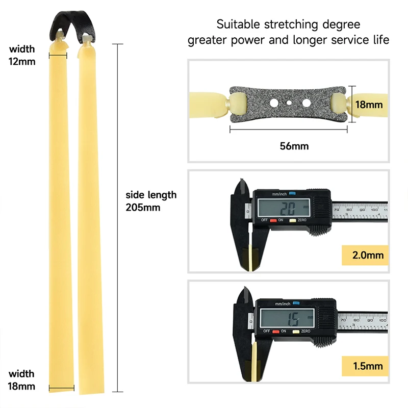 1.5/2.0MM Thick Slingsshots Rubber Band with High Tensile Strength and Elastic Latex Catapult Rubber Band Hunting Accessories