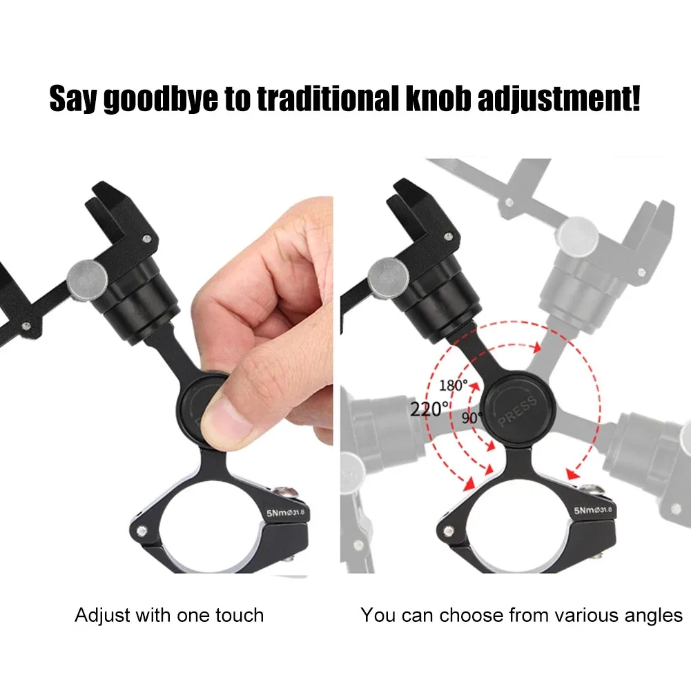 GUB PLUS 21 Motorcycle Bike Phone Holder Aluminum Alloy Cell Phone Holder Bracket Rotatable Adjustable Anti-slip Cycling Parts