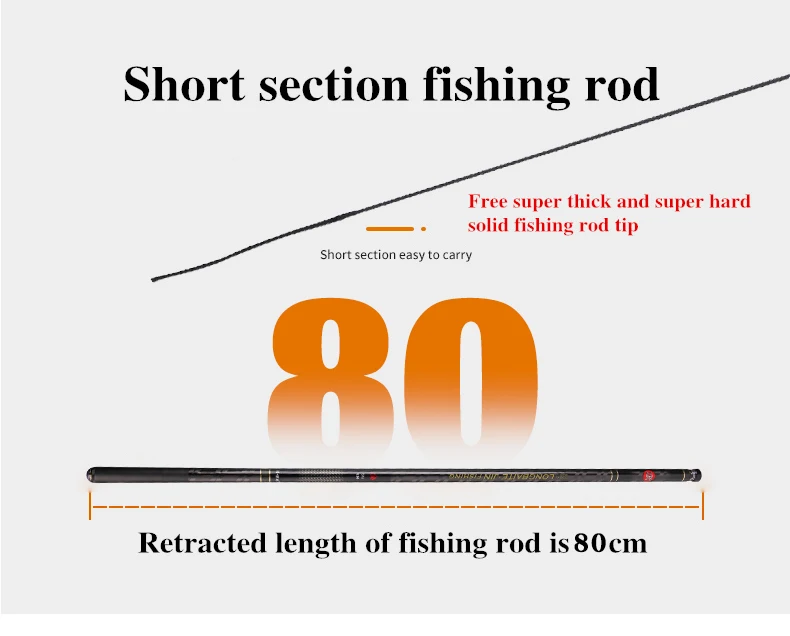 Ultralight High CarbonTelescopic Fishing Rods Carbon Fiber Freshwater Fishing Rod Carp Feeder 3m4m5m6m7m8m Fishing Pole