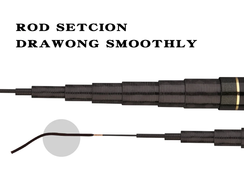 Ultralight High CarbonTelescopic Fishing Rods Carbon Fiber Freshwater Fishing Rod Carp Feeder 3m4m5m6m7m8m Fishing Pole