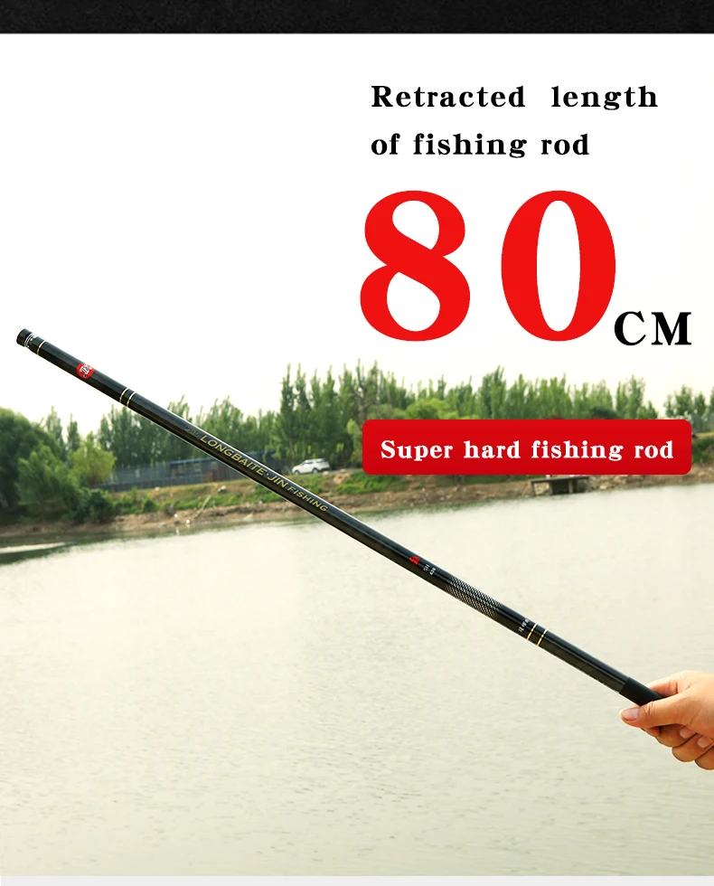 Ultralight High CarbonTelescopic Fishing Rods Carbon Fiber Freshwater Fishing Rod Carp Feeder 3m4m5m6m7m8m Fishing Pole
