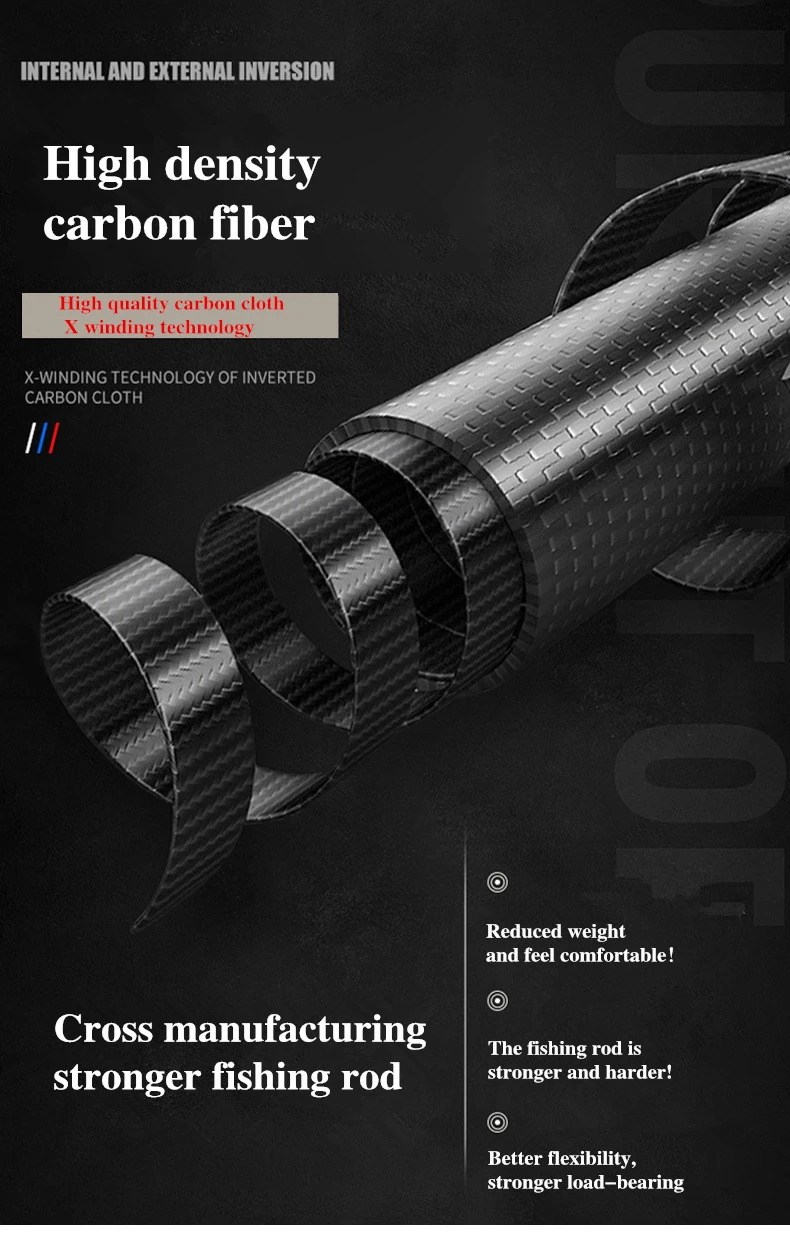 Ultralight High CarbonTelescopic Fishing Rods Carbon Fiber Freshwater Fishing Rod Carp Feeder 3m4m5m6m7m8m Fishing Pole