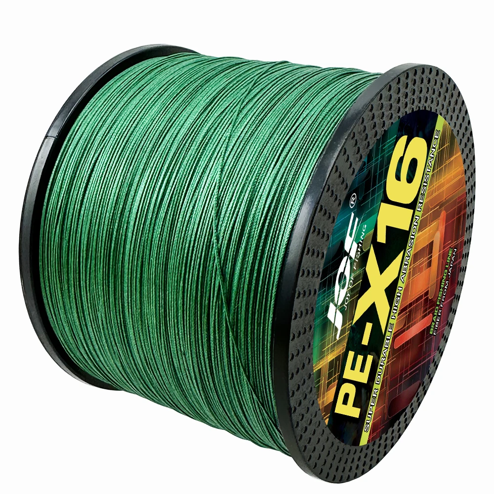 JOF X8 X16 Strands PE Braided Fishing Lines 0.16mm-0.8mm 18-200LB 300M 500M Multifilament Wires Sea Fish Line Ocean Rock Fshing