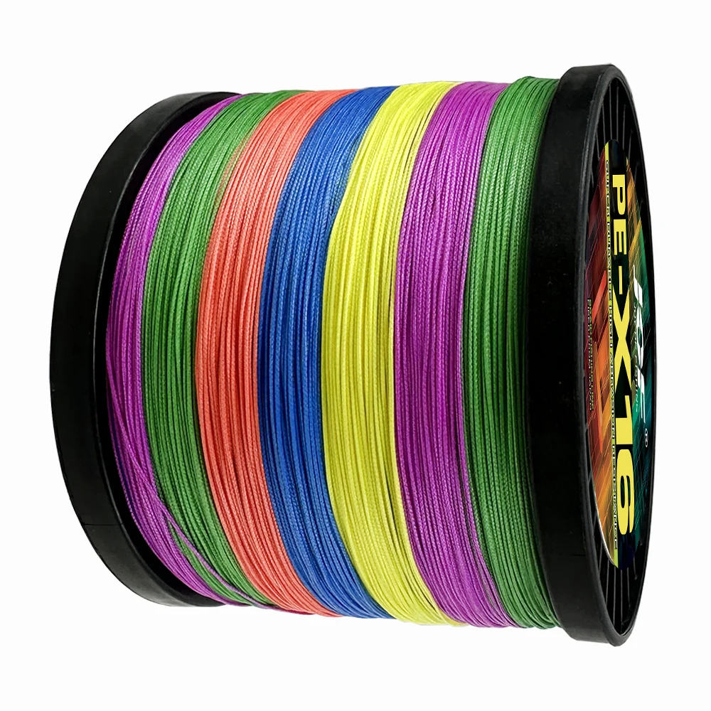 JOF X8 X16 Strands PE Braided Fishing Lines 0.16mm-0.8mm 18-200LB 300M 500M Multifilament Wires Sea Fish Line Ocean Rock Fshing