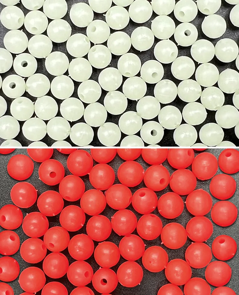 1000pcs/lot Fishing Floats Beads 3-12MM Hard/Soft Luminous Space Bean Round Float Balls Fishing Tools Accessory
