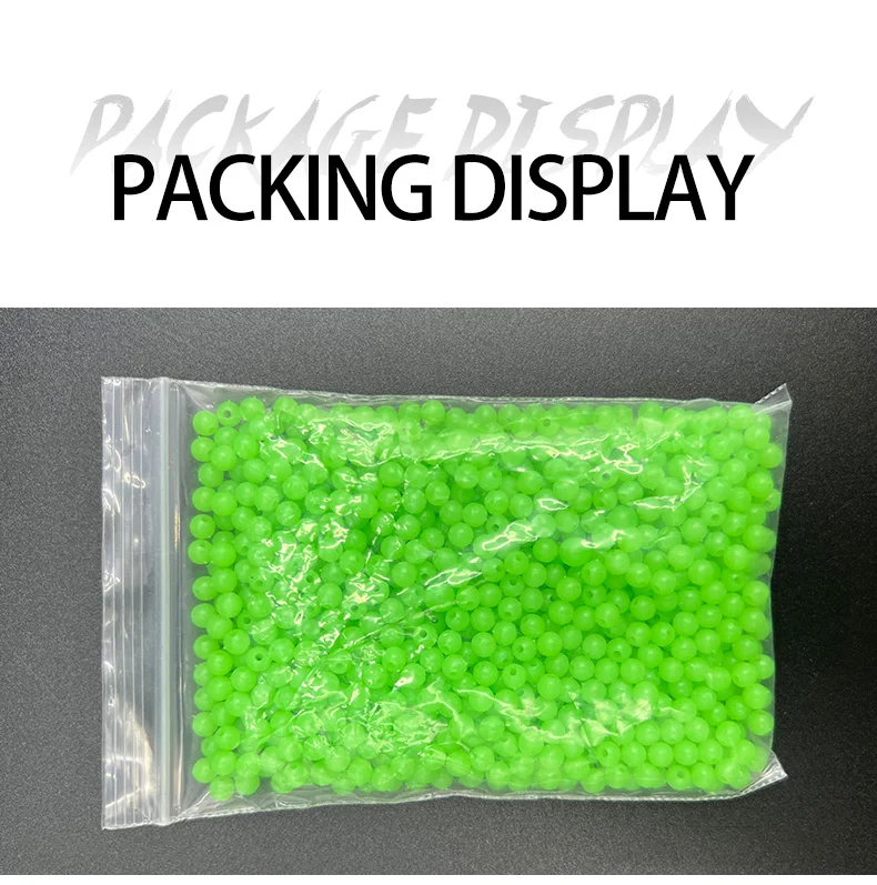 1000pcs/lot Fishing Floats Beads 3-12MM Hard/Soft Luminous Space Bean Round Float Balls Fishing Tools Accessory