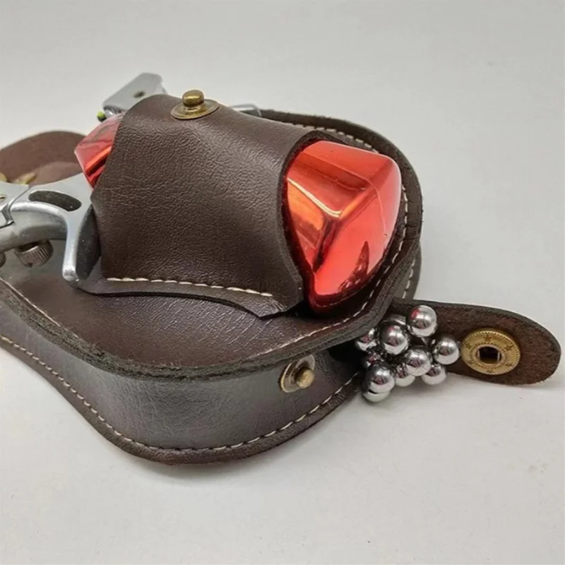 Black/brown Slingshot Steel Ball Carrying Storage Bag Handmade Leather Multifunctional Magnetic Suction Integrated Waist Bag