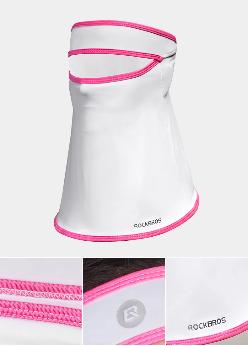 ROCKBROS Summer Ice Silk Bike Caps Anti-UV Sun Protection Breathable Bicycle Bandana Scarf Sports MTB Road Full Face Mask Cap