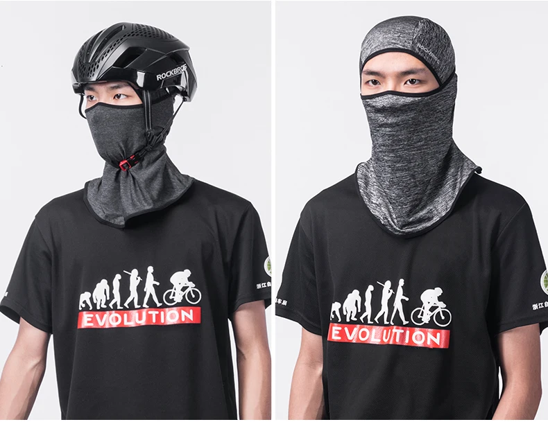 ROCKBROS Summer Ice Silk Bike Caps Anti-UV Sun Protection Breathable Bicycle Bandana Scarf Sports MTB Road Full Face Mask Cap