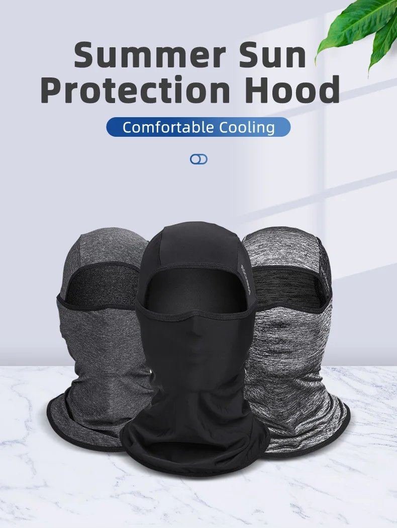 ROCKBROS Summer Ice Silk Bike Caps Anti-UV Sun Protection Breathable Bicycle Bandana Scarf Sports MTB Road Full Face Mask Cap