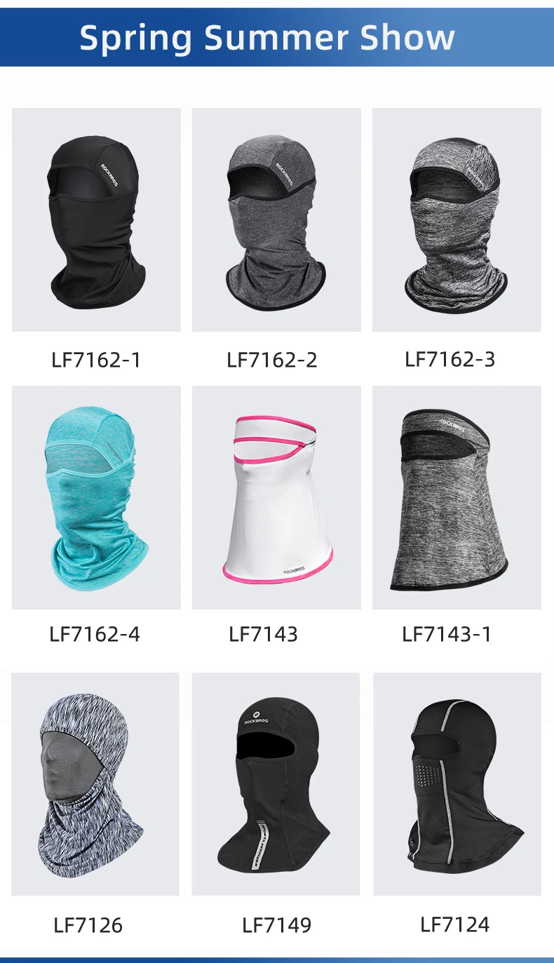 ROCKBROS Summer Ice Silk Bike Caps Anti-UV Sun Protection Breathable Bicycle Bandana Scarf Sports MTB Road Full Face Mask Cap