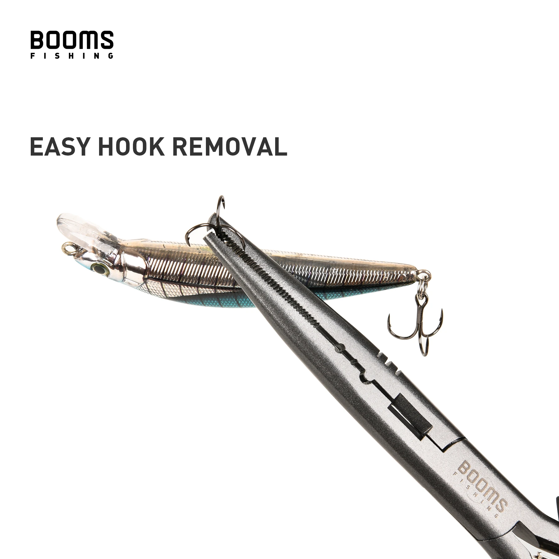 Booms Fishing F03 Multifunction Fishing Pliers Tools 23.5cm Straight Long Nose Stainless Steel Line Cutter Scissors Tools
