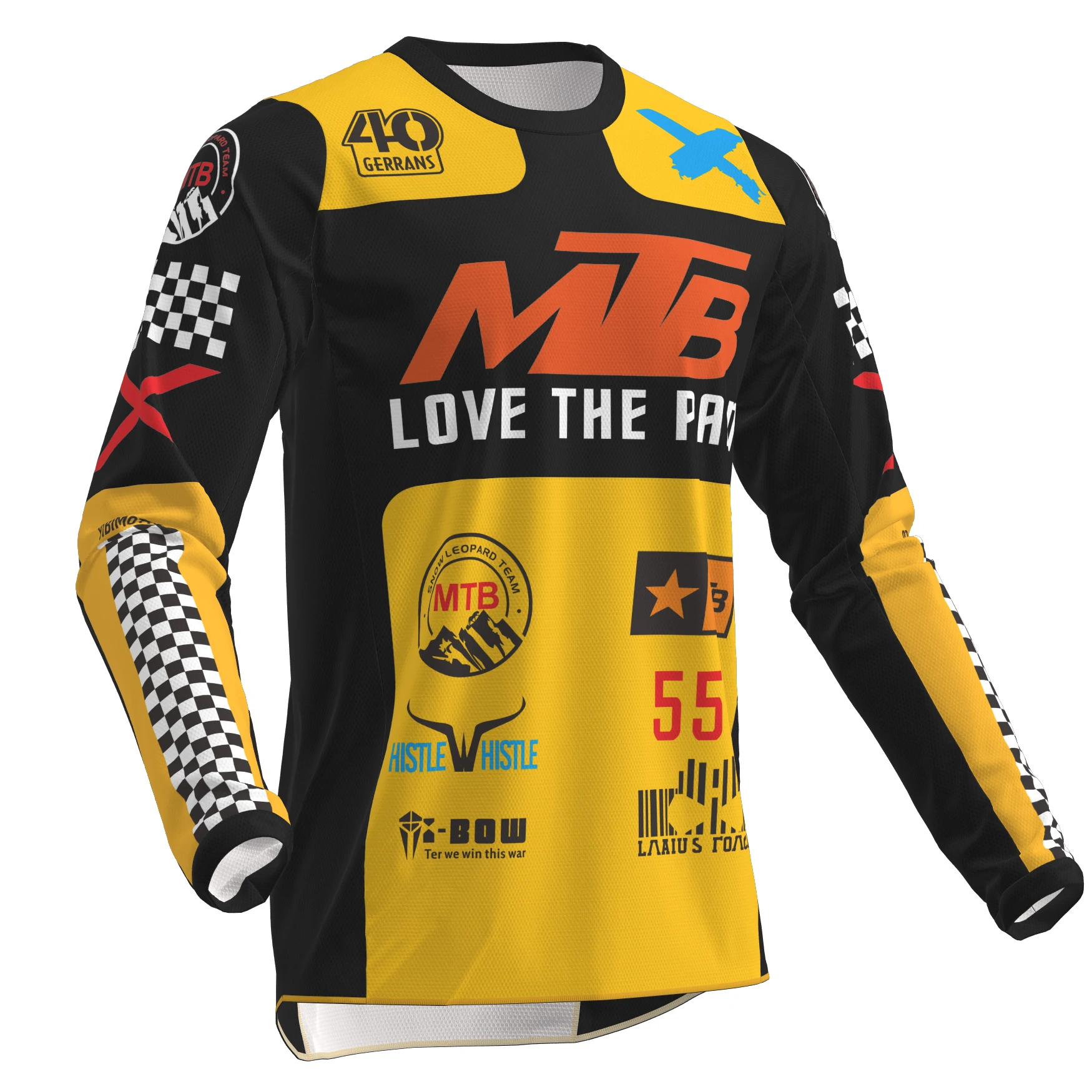Men's Long Sleeve Motocross Cycling Jerseys Downhill Mountain Bike MTB Shirts Offroad DH Bicycle Bike Jeresys Clothing