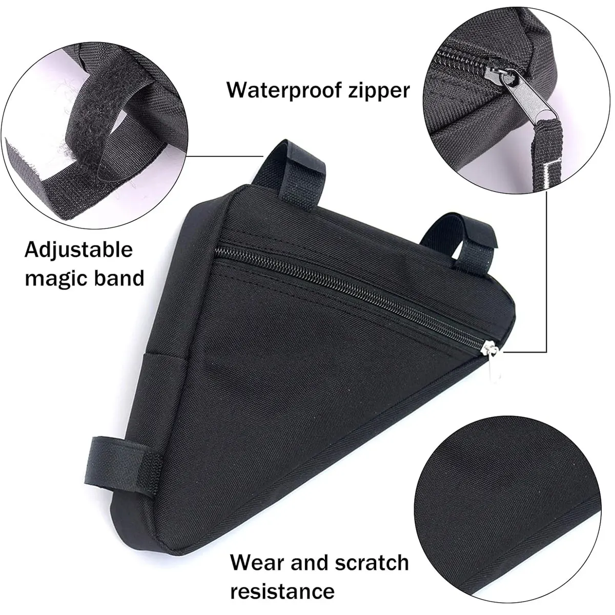 Mountain Bike Triangular Bag Bicycle Front Frame Handle Handbag Phone Bag Flashlight Bag Road Bike Triangular Bag Waterproof Bag