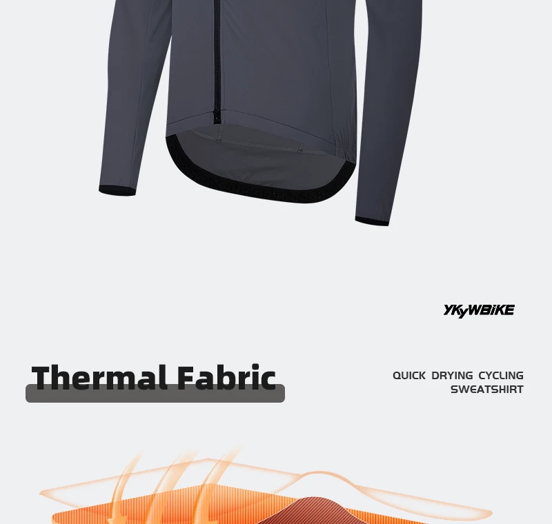 YKYWBIKE Men's Cycling Jacket 10-20°C Waterproof Windproof Bicycle Windbreaker Warmth Fleece Road Bike Jacket Cycling Clothing