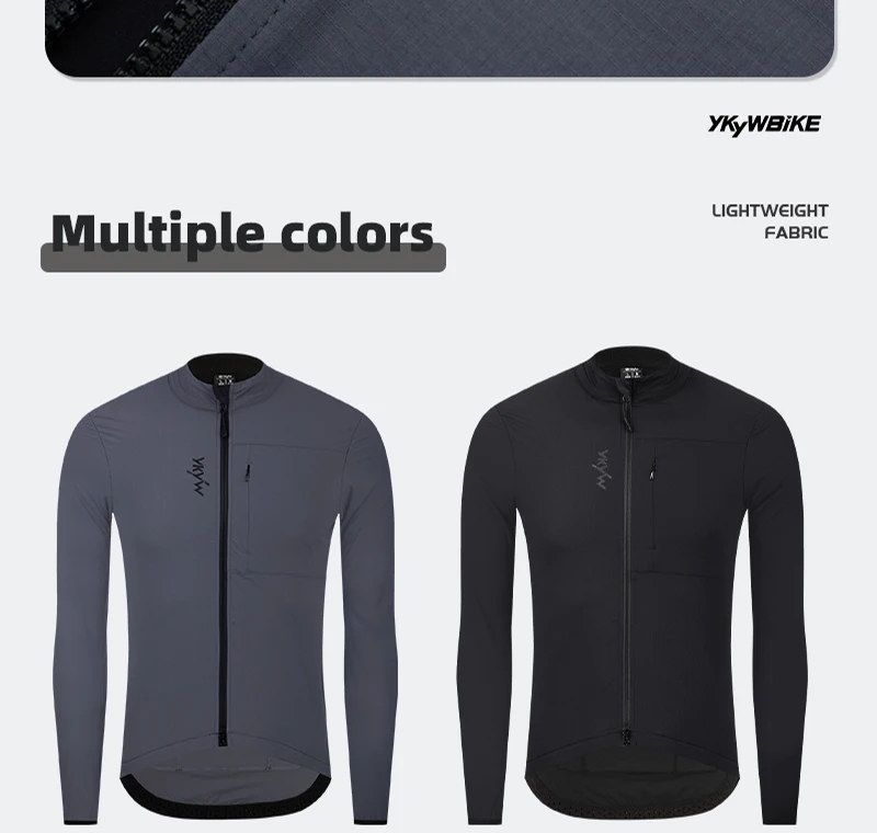 YKYWBIKE Men's Cycling Jacket 10-20°C Waterproof Windproof Bicycle Windbreaker Warmth Fleece Road Bike Jacket Cycling Clothing