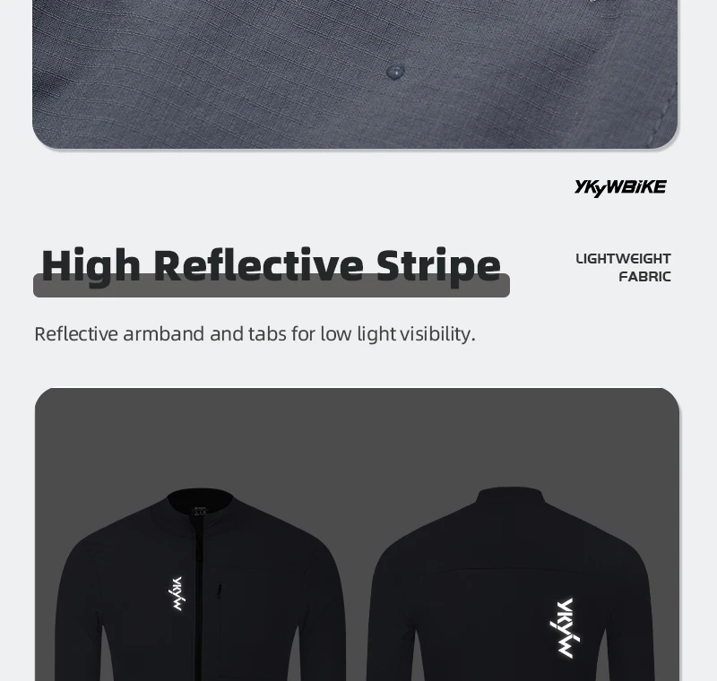 YKYWBIKE Men's Cycling Jacket 10-20°C Waterproof Windproof Bicycle Windbreaker Warmth Fleece Road Bike Jacket Cycling Clothing