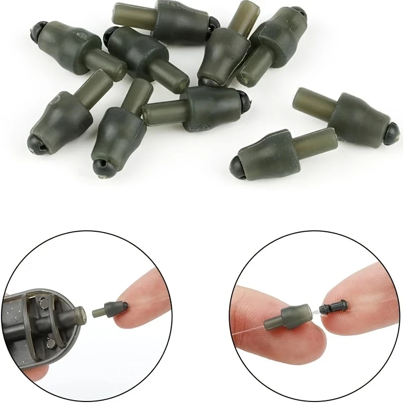 Quick Change Fishing Line Connector Beads, PVC Material, Secure Snap-in Method Feeder Connectors for Fishing Accessories
