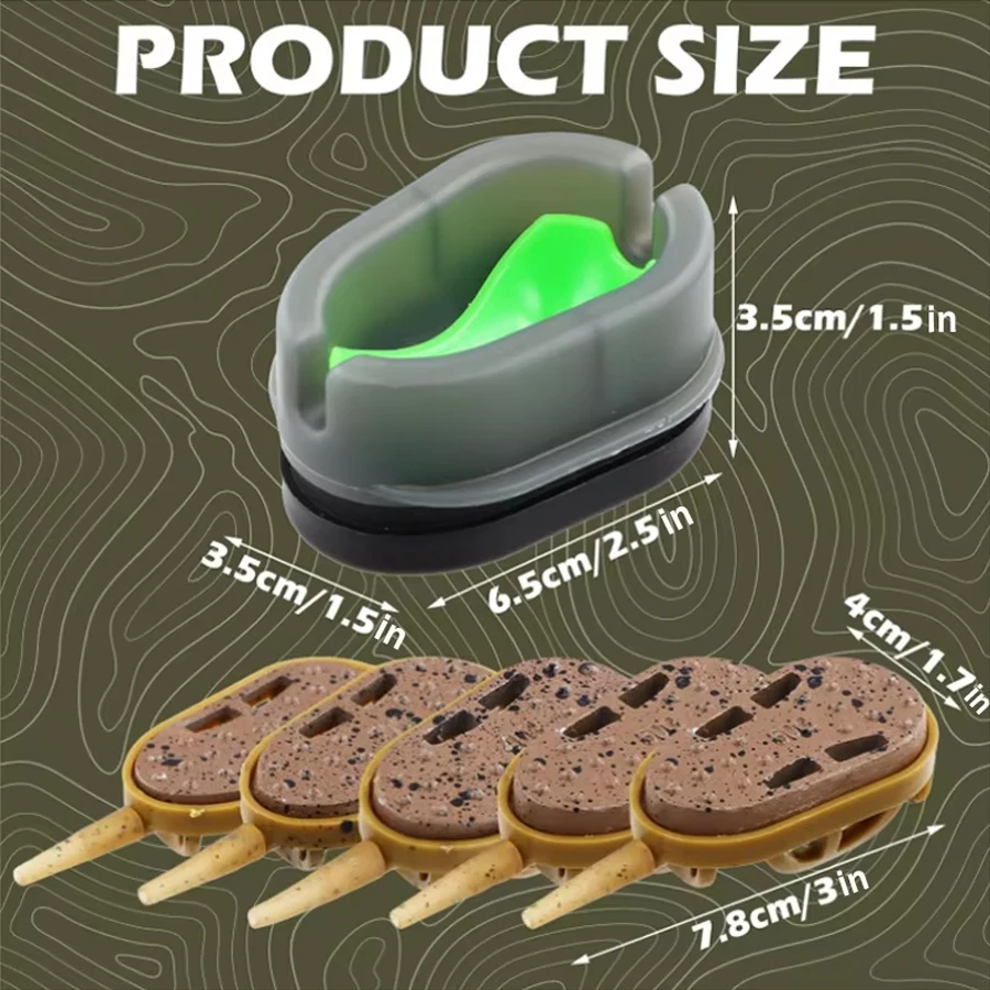 2pcs/3pcs/6pcsCarp Fishing Method Feeders,20g/30g/40g/50g/60g Fishing Feeders with Quick Realease Mould,Carp Fishing Accessories