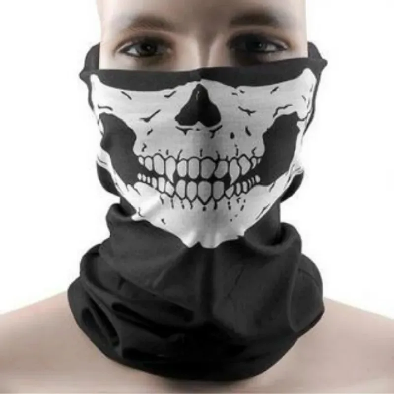 Multi-functional Eight Color Skull Bandana Helmet Camping Halloween Neck Face Mask Paintball Ski Sport Headband Hiking Scarves