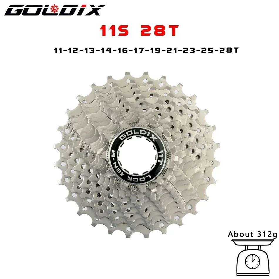 GOLDIX Road Bike 8 9 10 11 12Speed 11-25T/28T/32T/34T/36T Bicycle Cassette Freewheel for SHIMAN* HG Bicycle Accessories