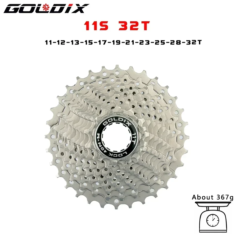GOLDIX Road Bike 8 9 10 11 12Speed 11-25T/28T/32T/34T/36T Bicycle Cassette Freewheel for SHIMAN* HG Bicycle Accessories