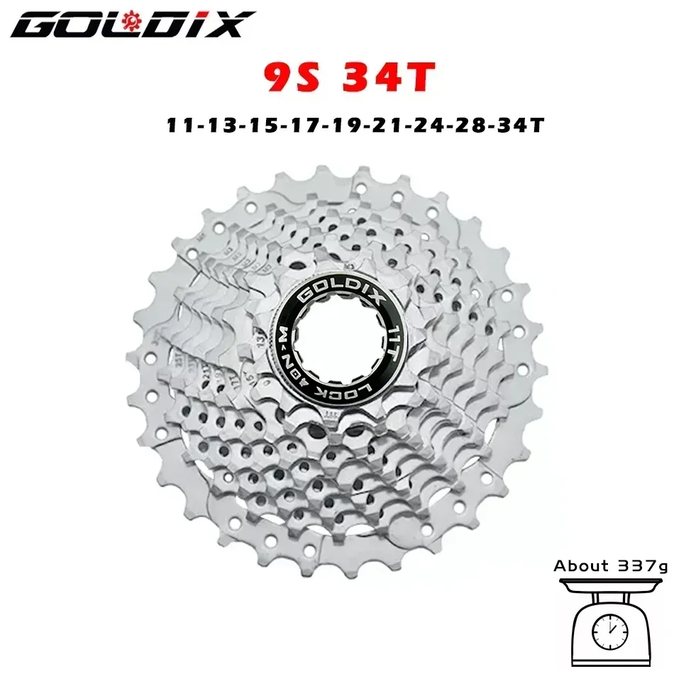 GOLDIX Road Bike 8 9 10 11 12Speed 11-25T/28T/32T/34T/36T Bicycle Cassette Freewheel for SHIMAN* HG Bicycle Accessories