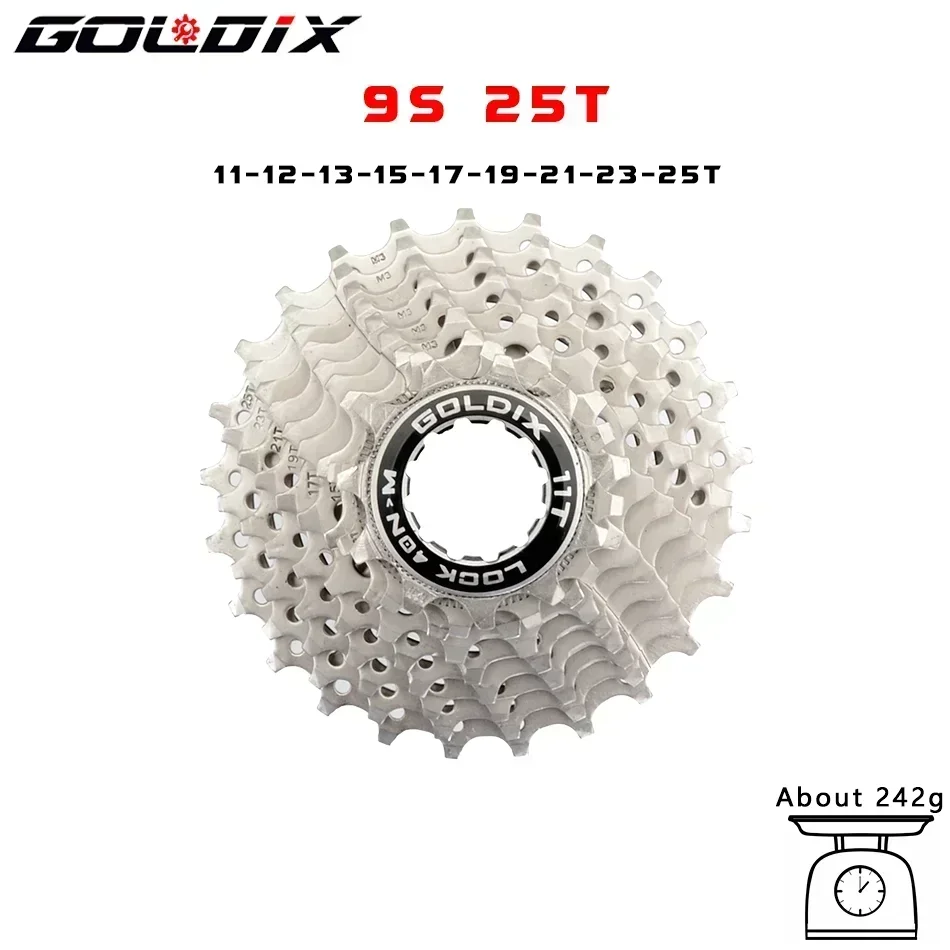 GOLDIX Road Bike 8 9 10 11 12Speed 11-25T/28T/32T/34T/36T Bicycle Cassette Freewheel for SHIMAN* HG Bicycle Accessories