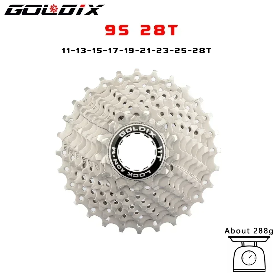 GOLDIX Road Bike 8 9 10 11 12Speed 11-25T/28T/32T/34T/36T Bicycle Cassette Freewheel for SHIMAN* HG Bicycle Accessories