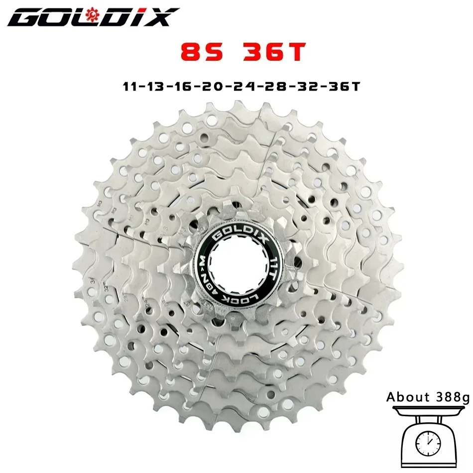 GOLDIX Road Bike 8 9 10 11 12Speed 11-25T/28T/32T/34T/36T Bicycle Cassette Freewheel for SHIMAN* HG Bicycle Accessories