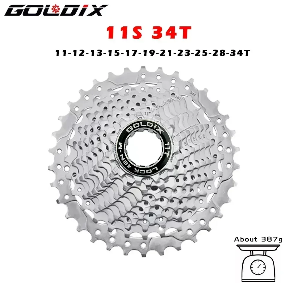 GOLDIX Road Bike 8 9 10 11 12Speed 11-25T/28T/32T/34T/36T Bicycle Cassette Freewheel for SHIMAN* HG Bicycle Accessories