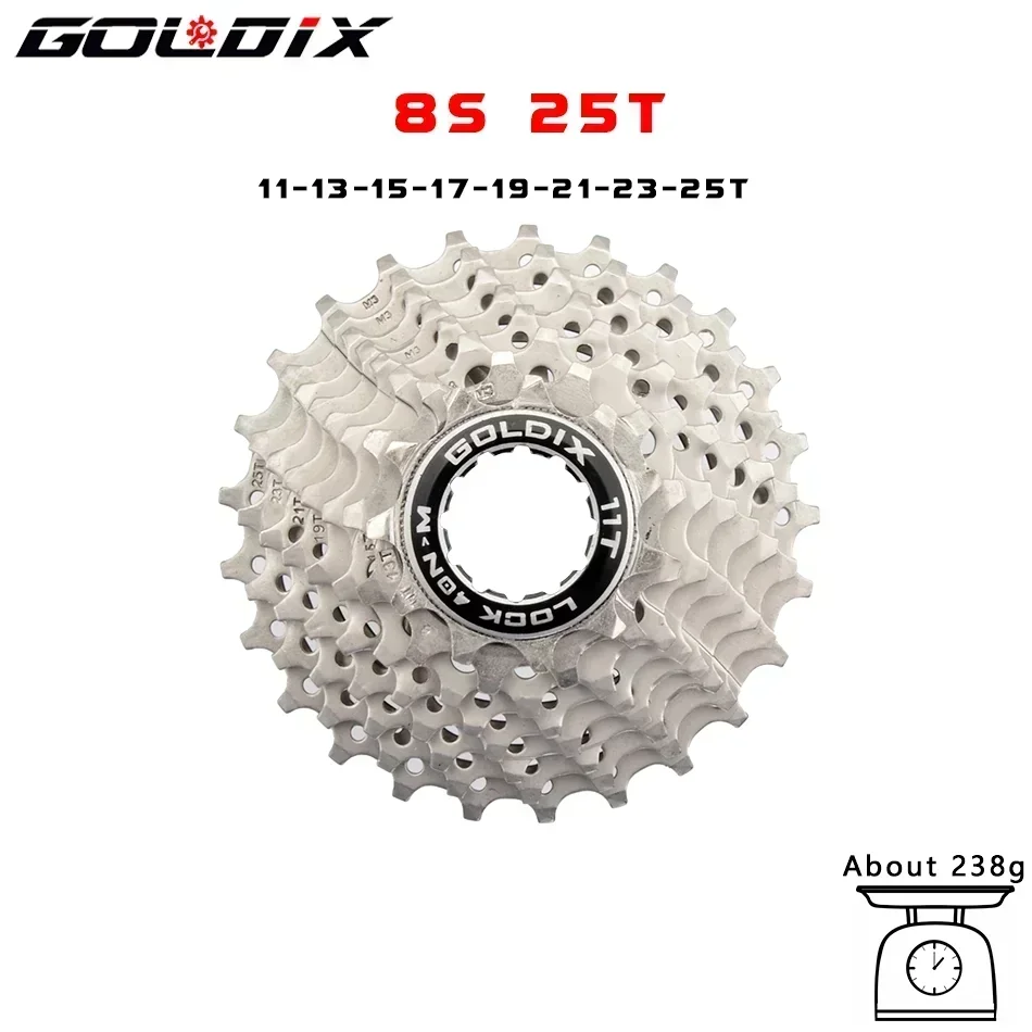 GOLDIX Road Bike 8 9 10 11 12Speed 11-25T/28T/32T/34T/36T Bicycle Cassette Freewheel for SHIMAN* HG Bicycle Accessories
