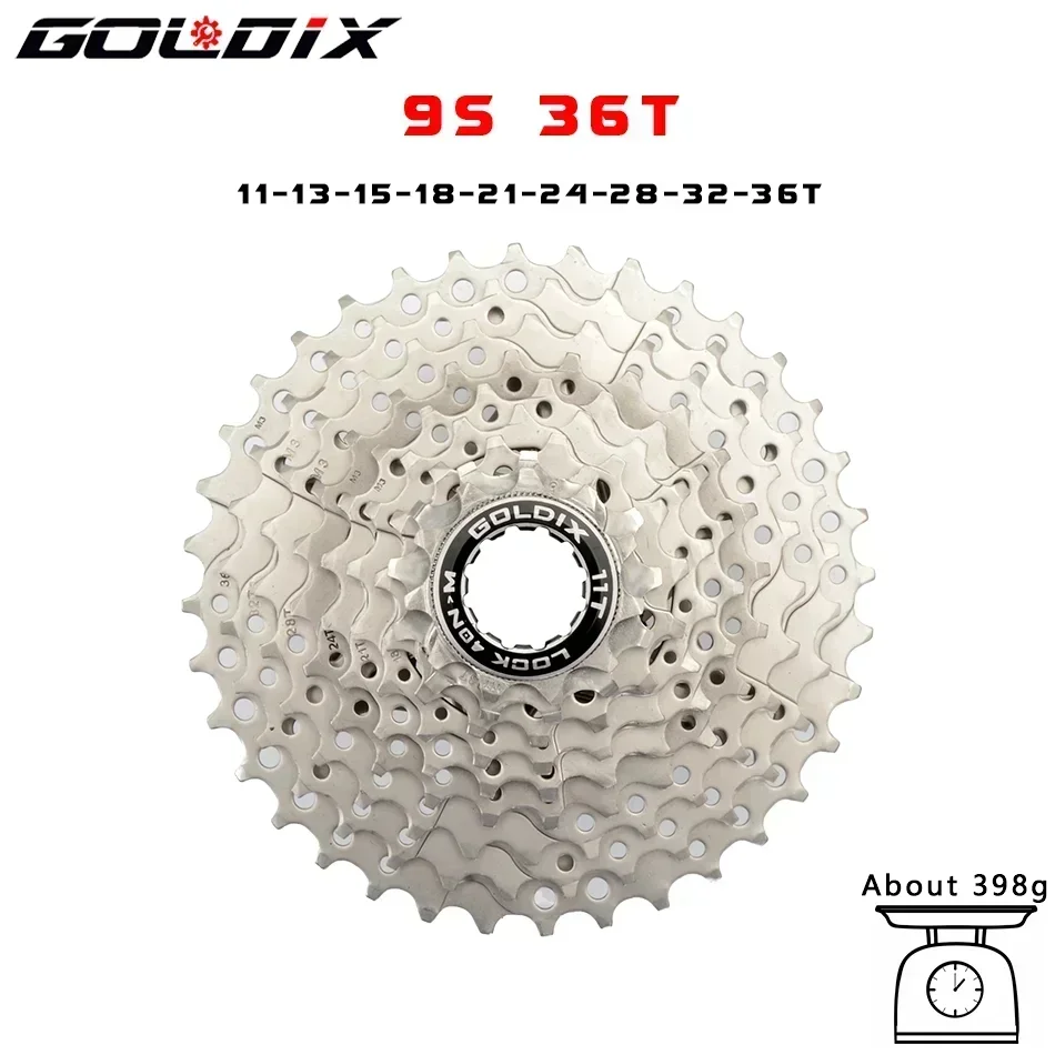 GOLDIX Road Bike 8 9 10 11 12Speed 11-25T/28T/32T/34T/36T Bicycle Cassette Freewheel for SHIMAN* HG Bicycle Accessories