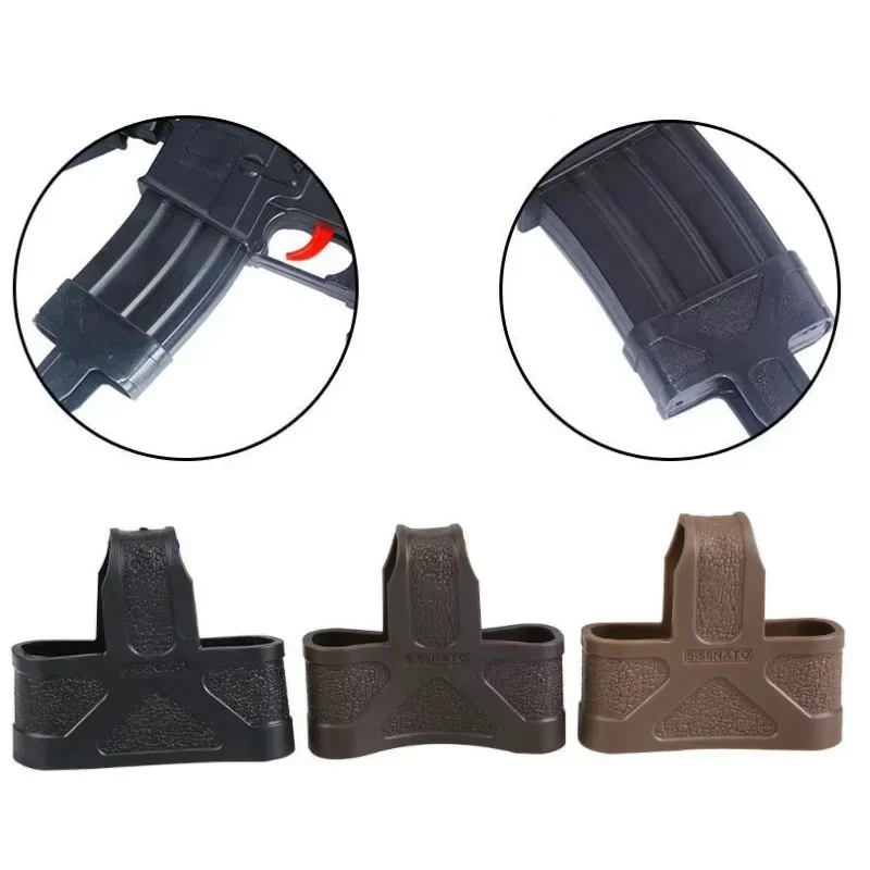 6pcs Rubber Glove Sleeve Cover for Most Glock Handgun M4 5.56 Mag Pouch Holder Protect Case Hunting Tactical Pistol Gun Holster