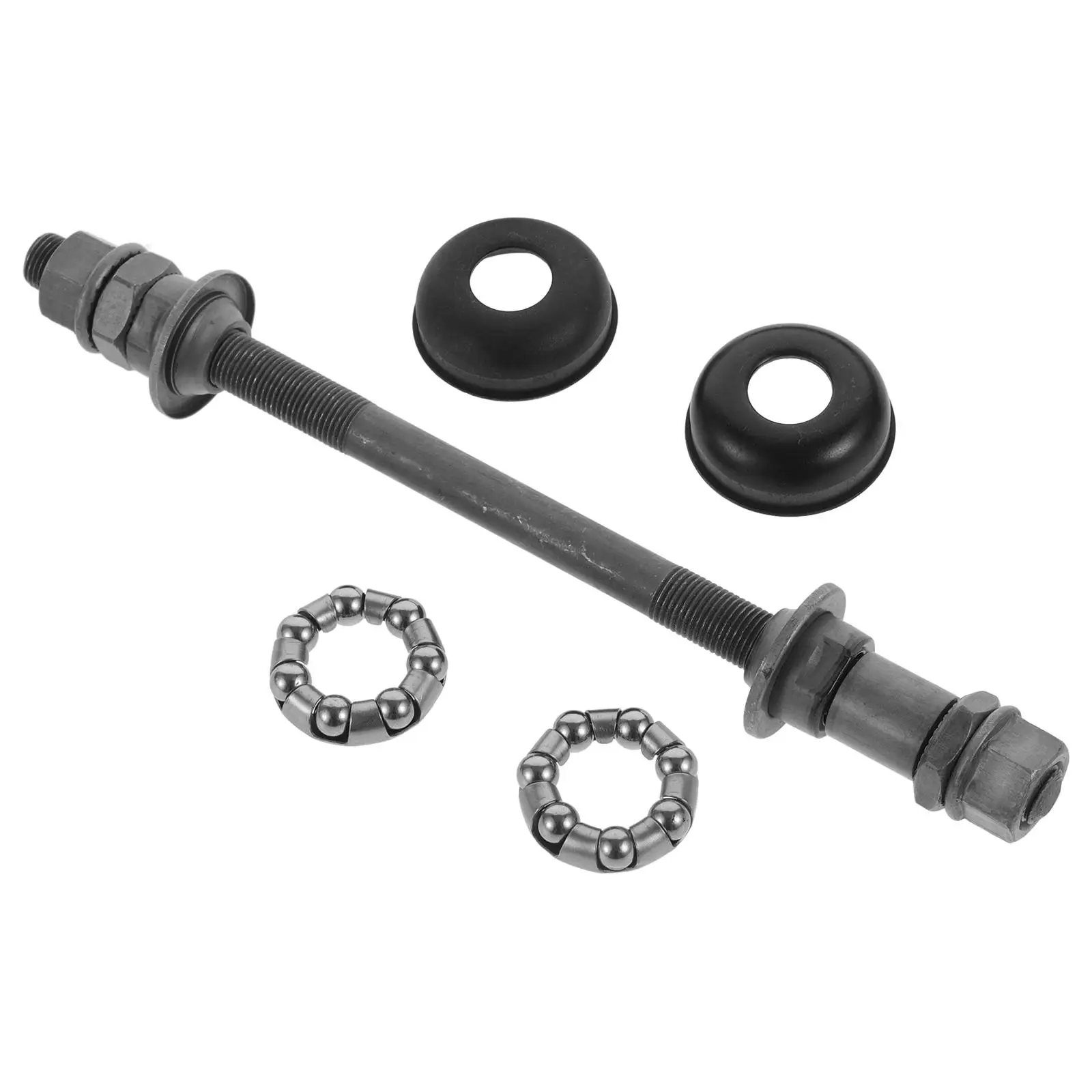Rear Axle 180mm Grey High Strength Titanium Alloy Bearing Hub Center Shaft For Bike Durable Wheel Hub Kit Thread