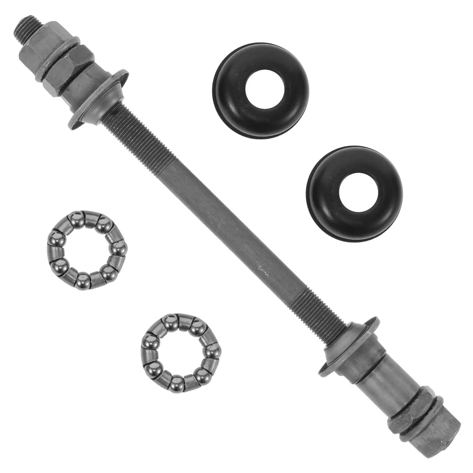 Rear Axle 180mm Grey High Strength Titanium Alloy Bearing Hub Center Shaft For Bike Durable Wheel Hub Kit Thread