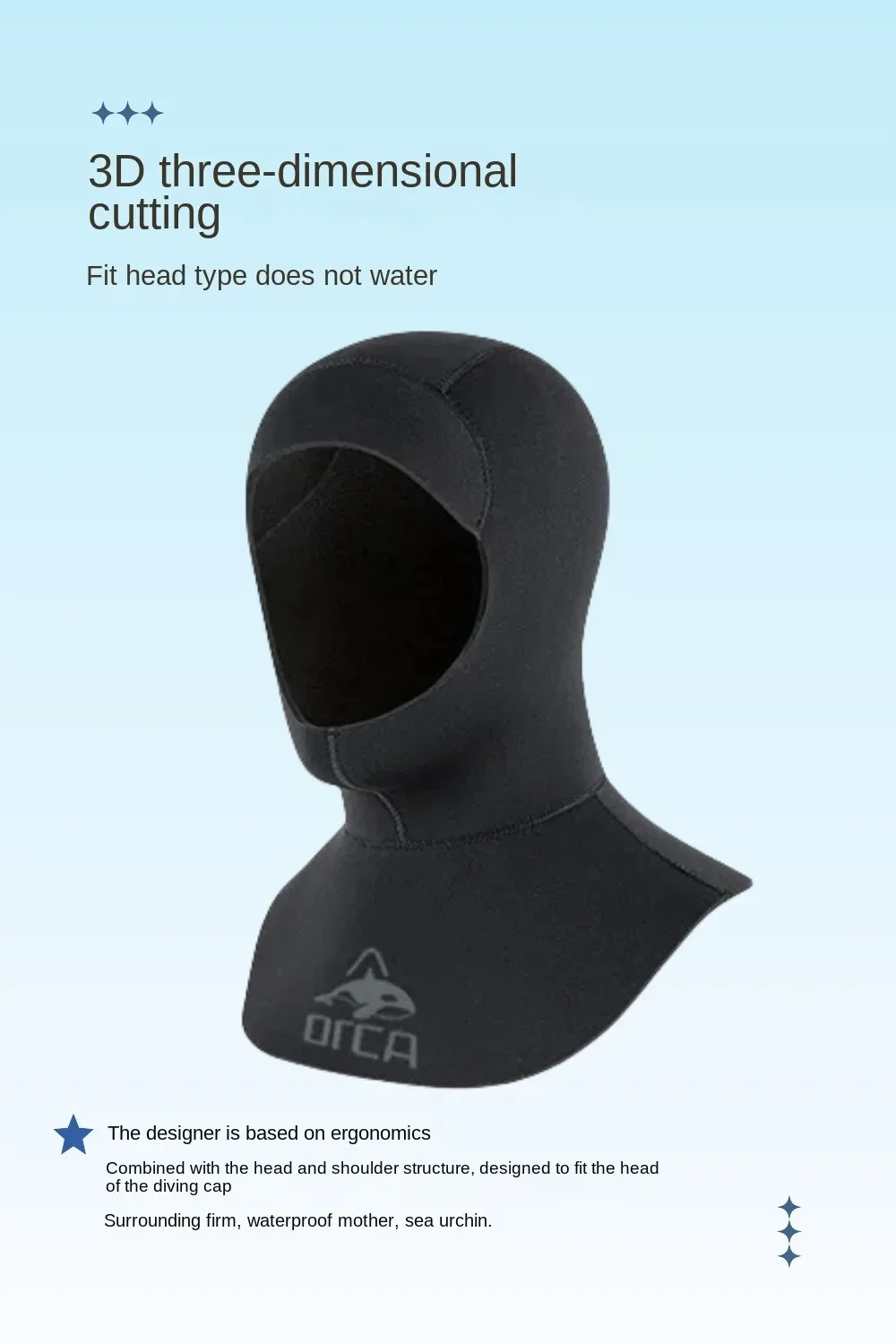 Neoprene Diving Hood Wetsuit Cap 3mm/5mm Stretchy Thermal Scuba Dive Hood for Men Women Cold Water Swimming Snorkeling Surfing