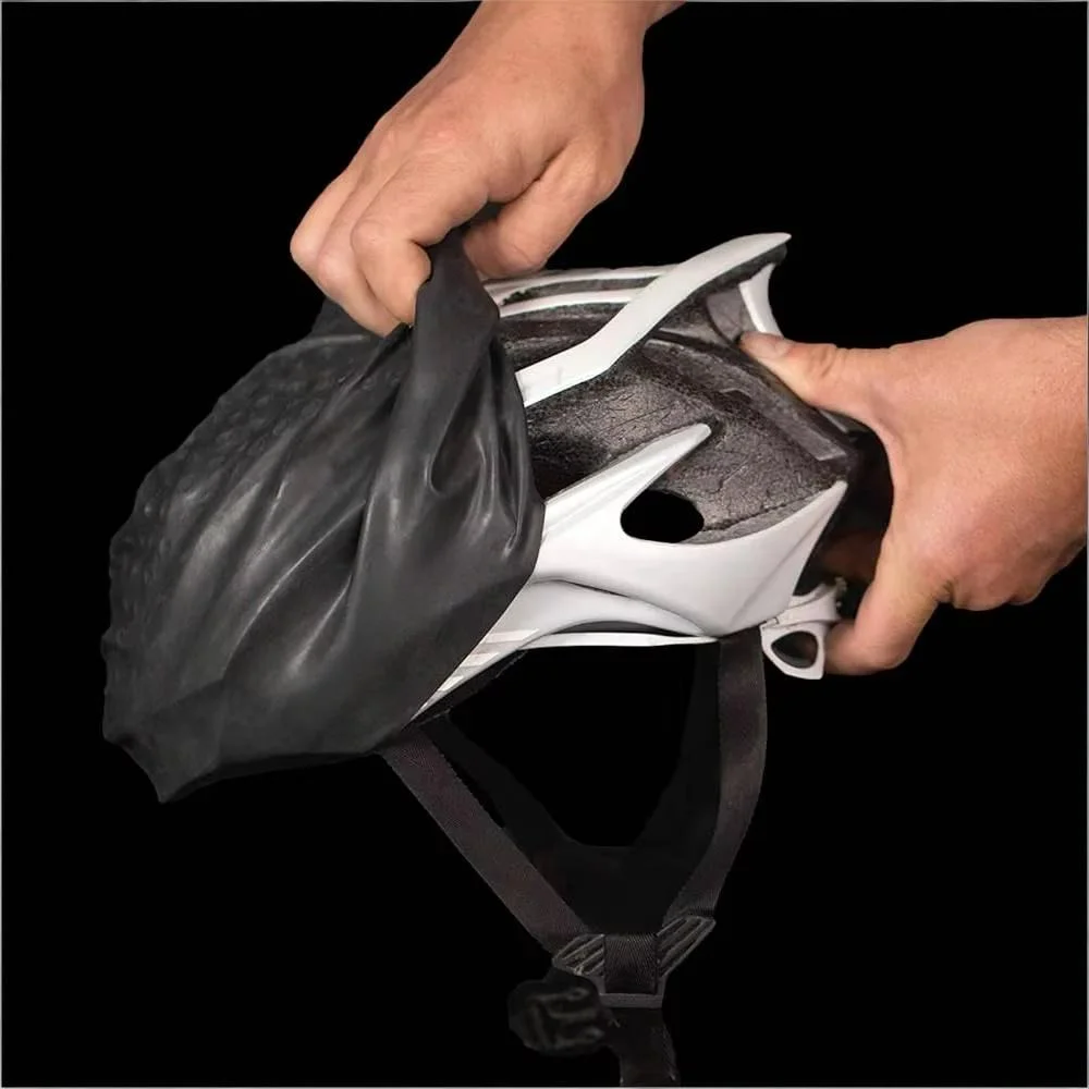 Cycling Helmet Cover, Fits Most Bike Helmets - Keeps Wind, Rain and Sun Away from Head;