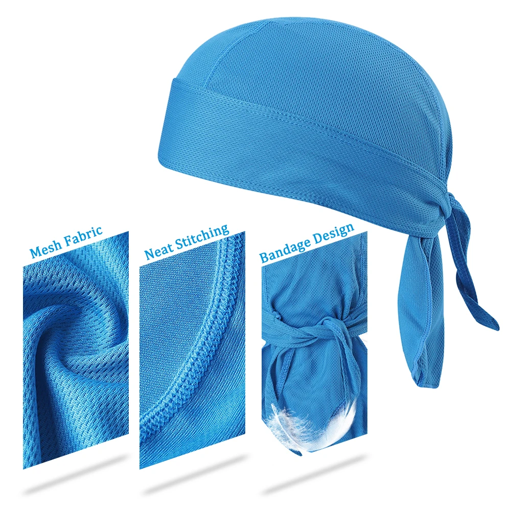 Cycling Headscarf Quick-dry Sun-Protective Hat Bicycle Headband Sweat-wicking Cap Hard Hat for Outdoor Sport Elastic Headscarf