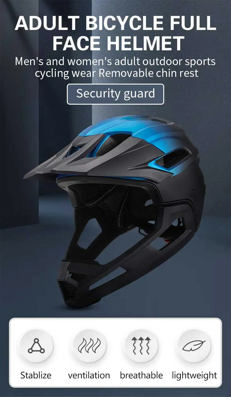 Eastinear Adult Mtb Helmet Bicycle Full Face Detachable One-piece Motorcycle Riding Safety Helmet Head Protection Outdoor