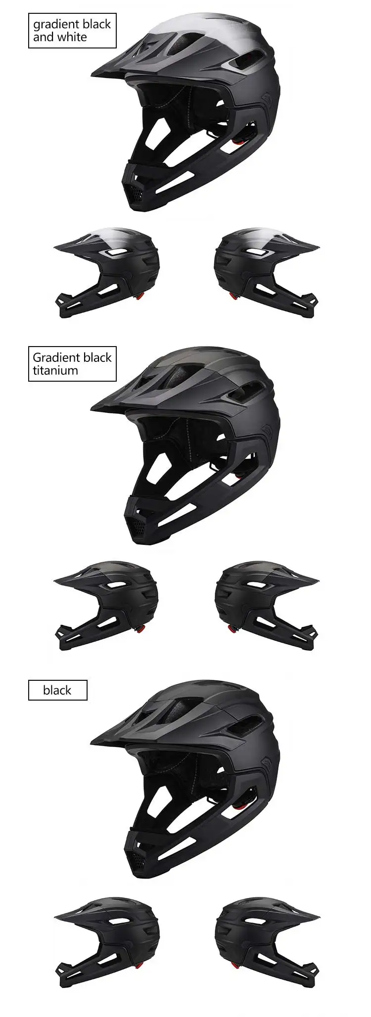 Eastinear Adult Mtb Helmet Bicycle Full Face Detachable One-piece Motorcycle Riding Safety Helmet Head Protection Outdoor