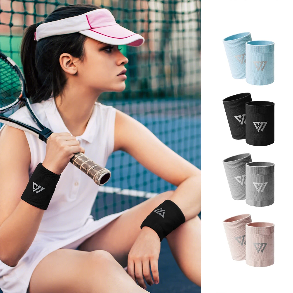 WRELS 1/2PCS Sports Wrist Guard Breathable Sweat Absorbing Wrist Band Men Lightweight Basketball Volleyball Fitness Wristbands