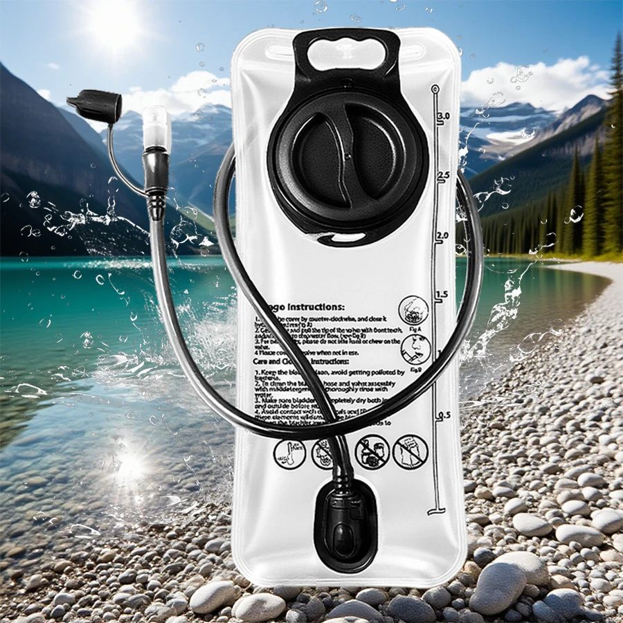 1.5L~3.0L water pipe, one click quick release outdoor water bag, foldable with multiple color options