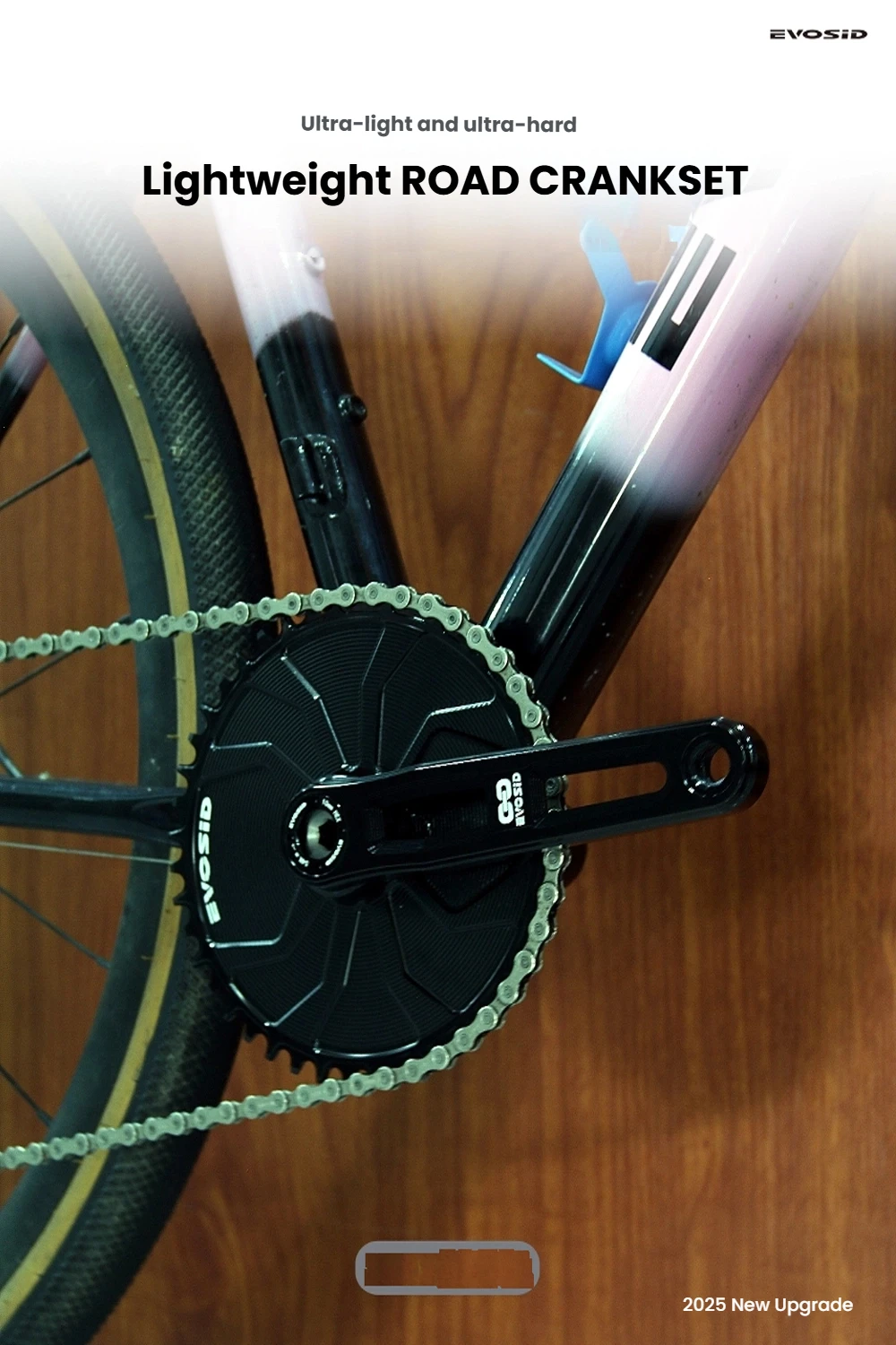 EVOSID 160/165/170mm Road Bike Crankset Ultralight SR 3Nails Direct Mount CNC Hollow Tech Crank 24mm Axis With Bracket