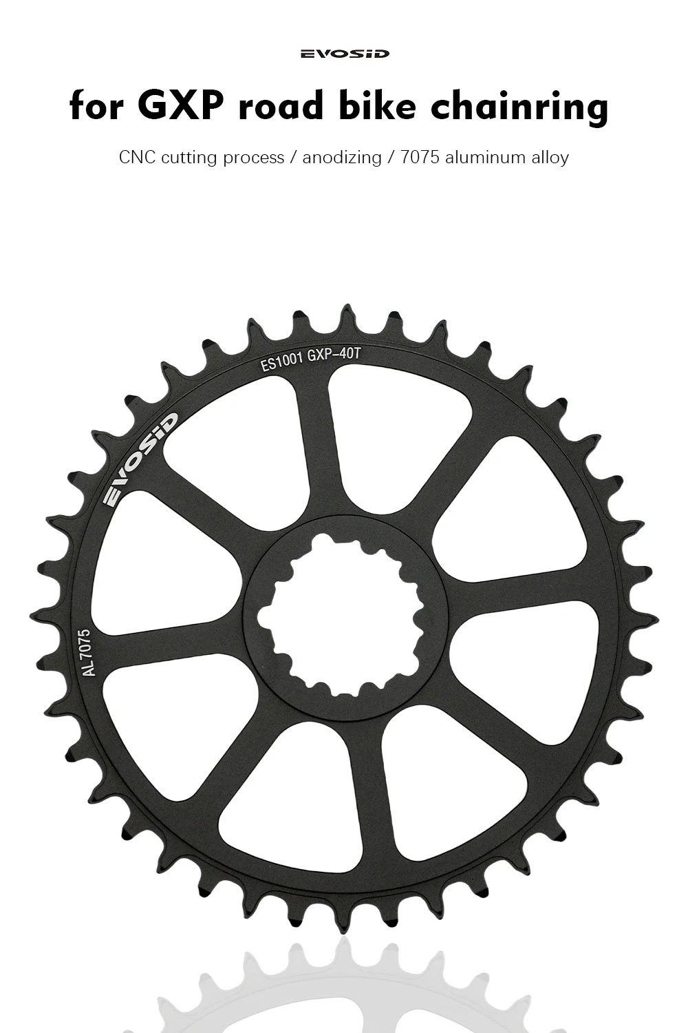 EVOSID 160/165/170mm Road Bike Crankset Ultralight SR 3Nails Direct Mount CNC Hollow Tech Crank 24mm Axis With Bracket