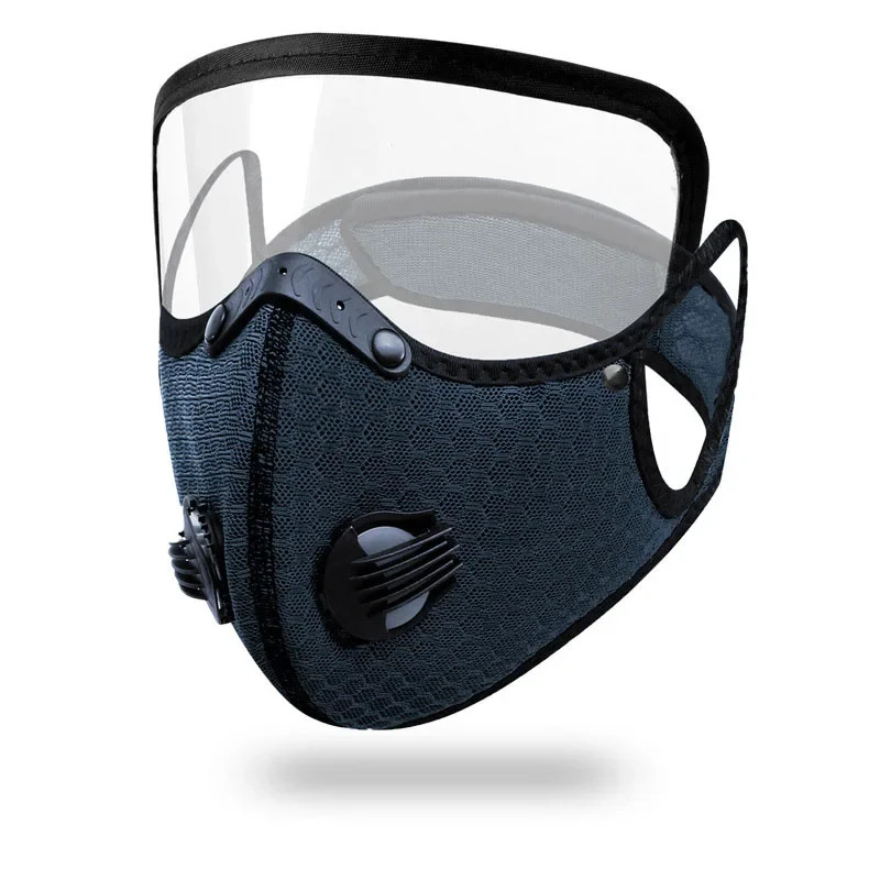 New Cycling Face Mask with Filter Goggles Dust Mask Sport Washable Reusable Facemask for Men Bandana Actived Carbon Filters