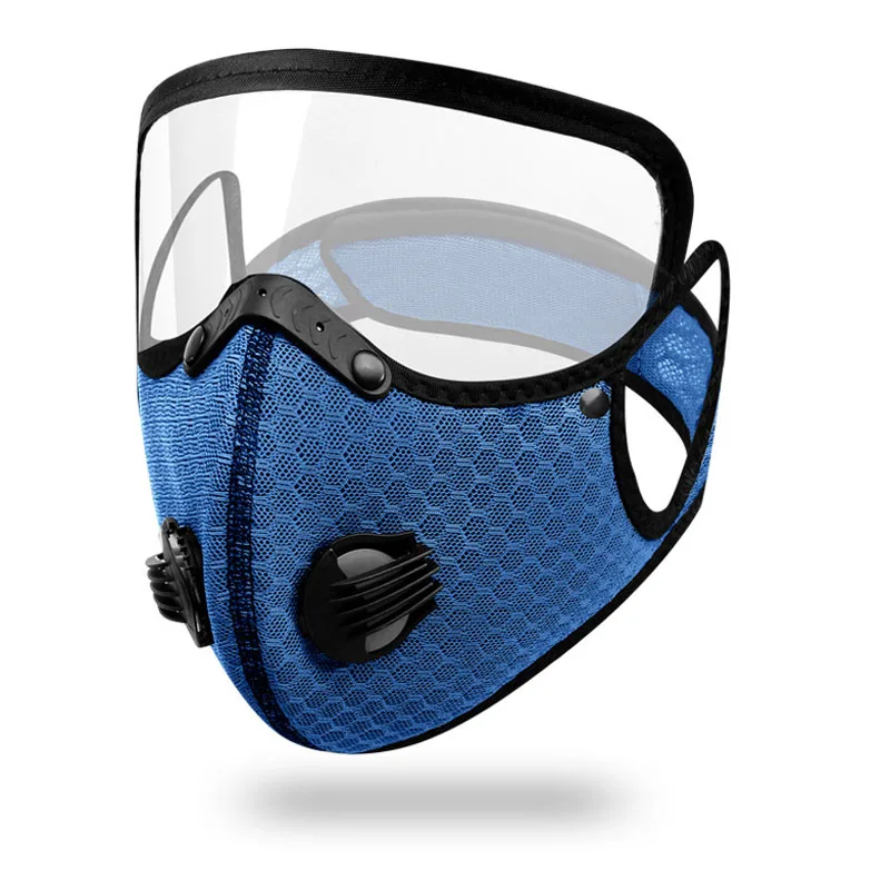 New Cycling Face Mask with Filter Goggles Dust Mask Sport Washable Reusable Facemask for Men Bandana Actived Carbon Filters