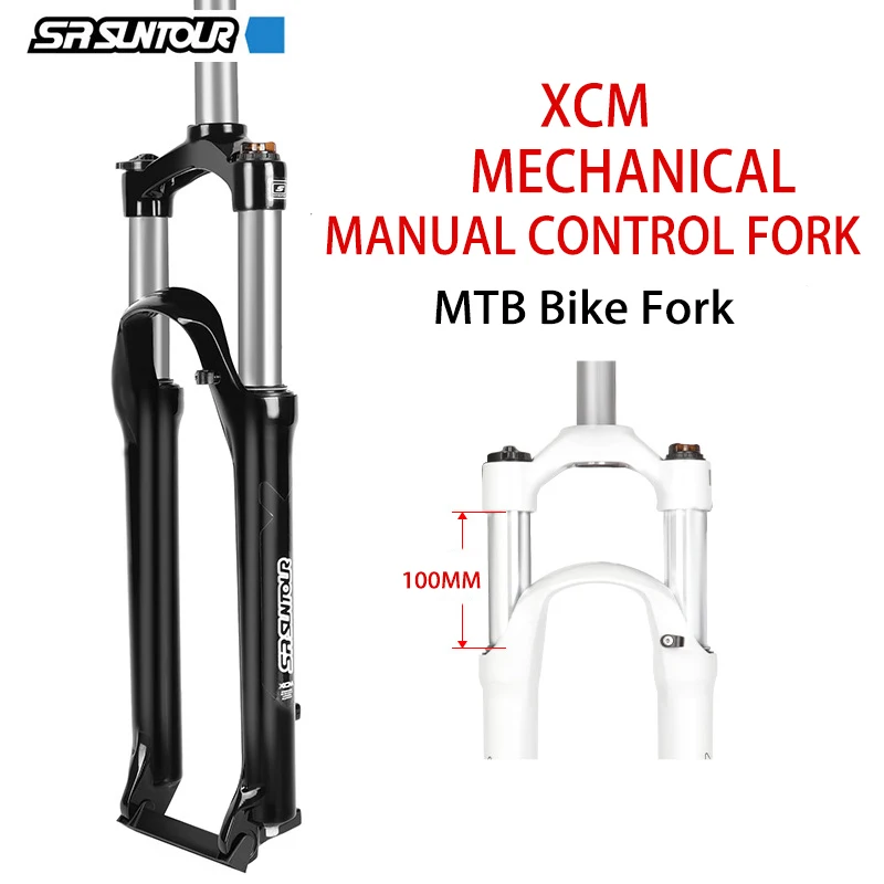 SUNTOUR XCM MTB Forks 26/27.5/29 inch Aluminium Hydraulic Shoulder Locking Mechanical Spring Forks Mountain Bike Disc Fork