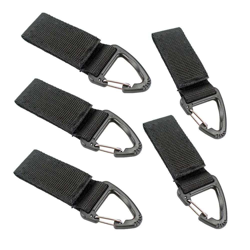 Outdoor Camping Hiking Climbing MultiTool Molle Nylon Webbing Clip EDC Tool Belt Ribbon Keychain Clasp Hook Carabiner Buckle