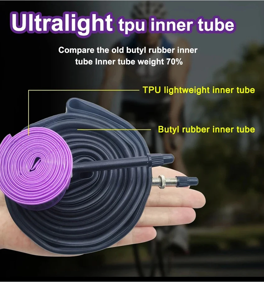CYDY TPU Bicycle Inner Tube Camer 24" 507 24x1.95 2.0 2.125 2.25 2.35 2.4 2.5 Inch Valve 45mm BMX Bike Tire Pneu Cycling Tyre